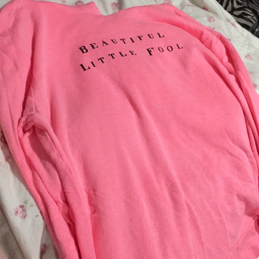 Pink “Beautiful Little Fool” Pullover